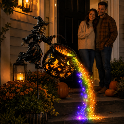 🎃🧙‍♀️Halloween Witch Cauldron Projection Garden Light – 🔥 Buy 2 Free Shipping