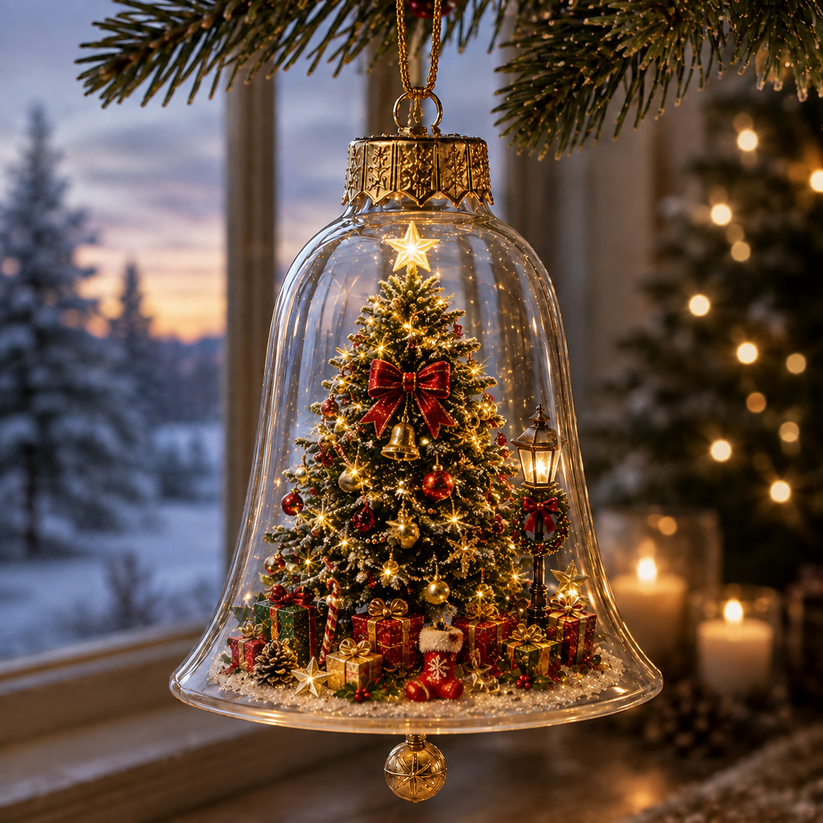 🔥Limited time 49% OFF -✨🎄 Glowing Christmas Story Ornament – Light-Up Mini Holiday Scene