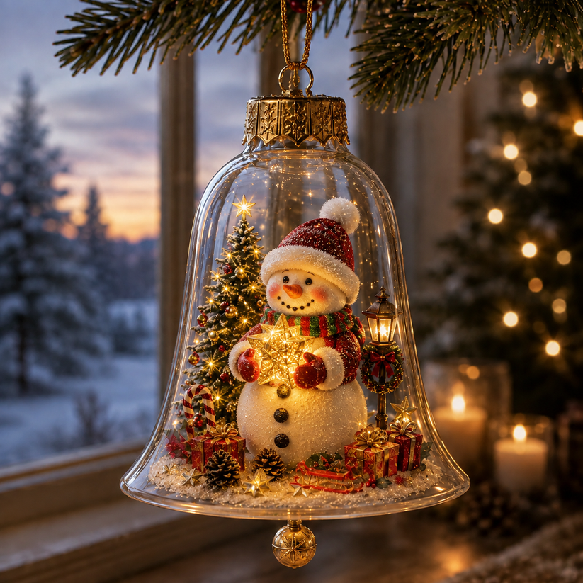 🔥Limited time 49% OFF -✨🎄 Glowing Christmas Story Ornament – Light-Up Mini Holiday Scene