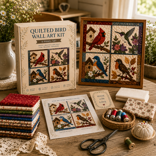 🐦Quilted Bird Wall Art Kit