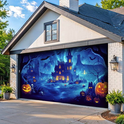 Halloween Garage Door Banner Decoration Haunted Hollow At Midnight