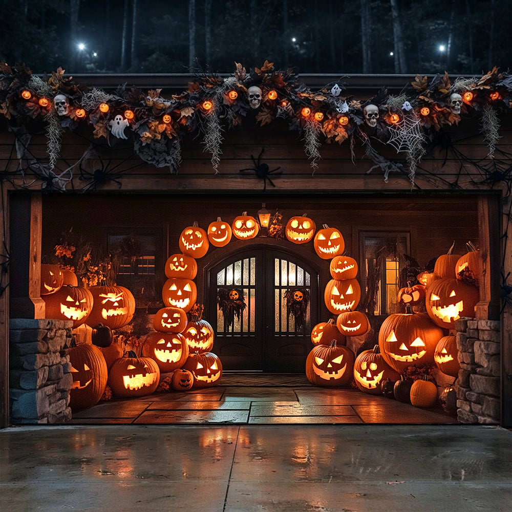 Halloween Garage Door Banner Decoration The Haunted Pumpkin House