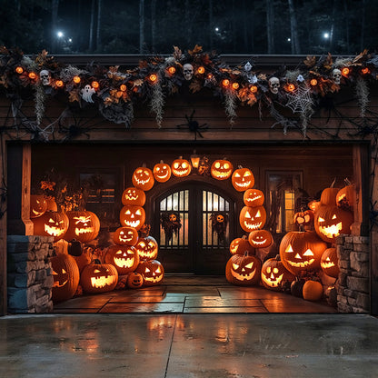 Halloween Garage Door Banner Decoration The Haunted Pumpkin House
