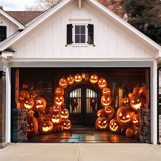 Halloween Garage Door Banner Decoration The Haunted Pumpkin House