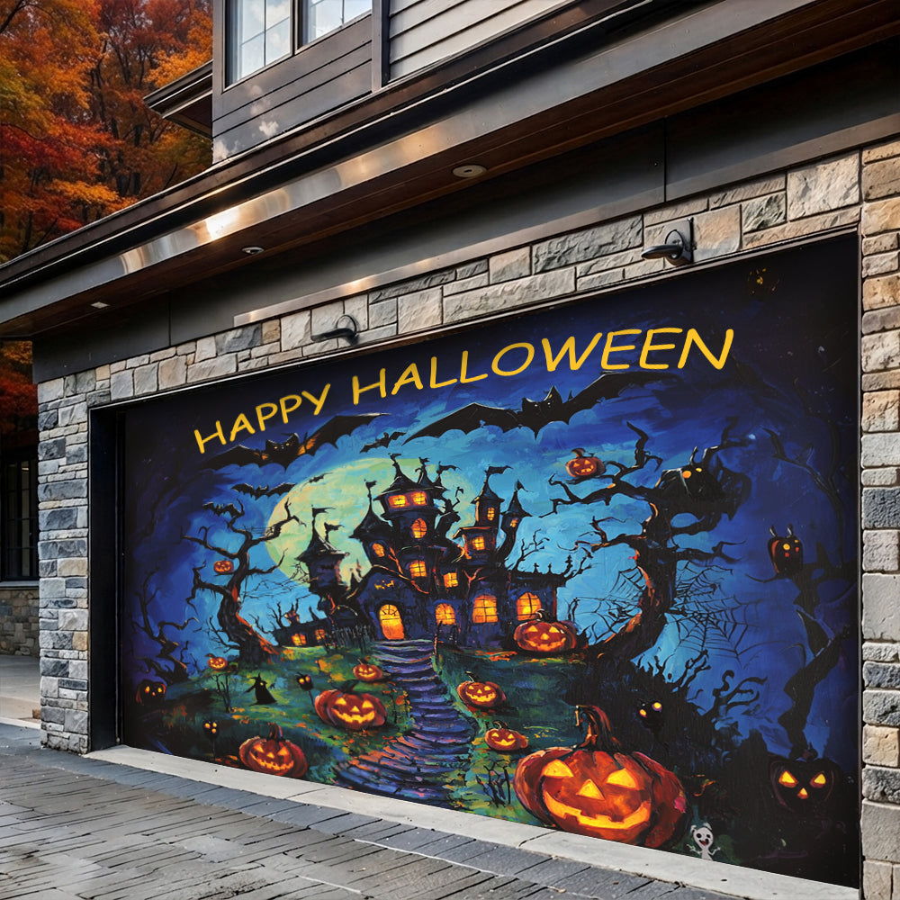 Happy Halloween Garage Door Banner Decoration