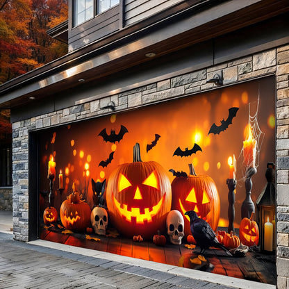 Halloween Garage Door Banner Decoration Bewitched Pumpkin Night