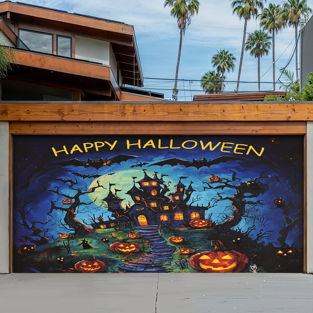 Happy Halloween Garage Door Banner Decoration