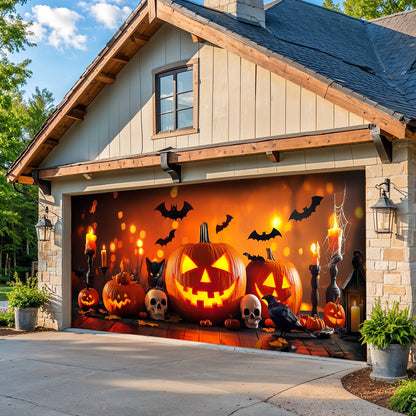 Halloween Garage Door Banner Decoration Bewitched Pumpkin Night