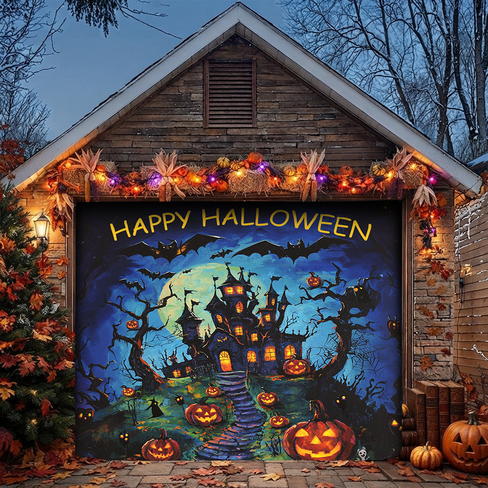 Happy Halloween Garage Door Banner Decoration