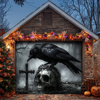 Halloween Garage Door Banner Decoration  Faith In The Darkness