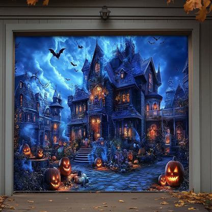 Halloween Garage Door Banner Decoration Haunted Halloween Estate