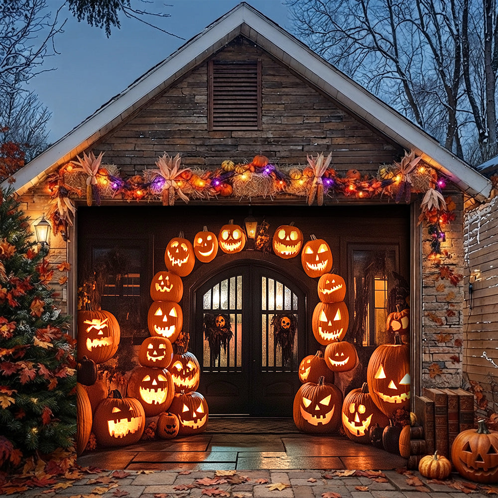 Halloween Garage Door Banner Decoration The Haunted Pumpkin House
