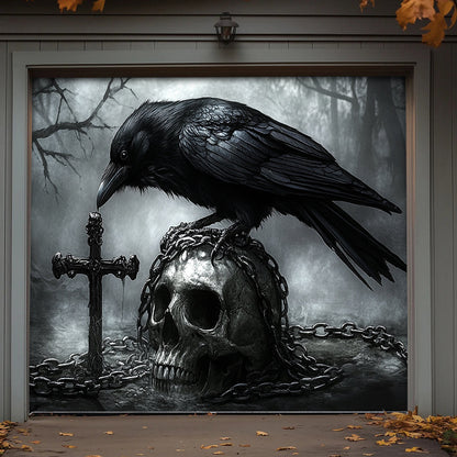 Halloween Garage Door Banner Decoration  Faith In The Darkness