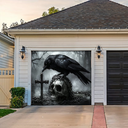Halloween Garage Door Banner Decoration  Faith In The Darkness
