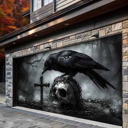 Halloween Garage Door Banner Decoration  Faith In The Darkness