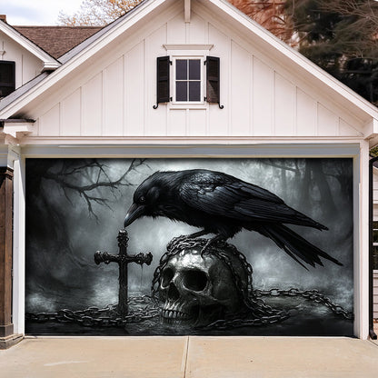 Halloween Garage Door Banner Decoration  Faith In The Darkness