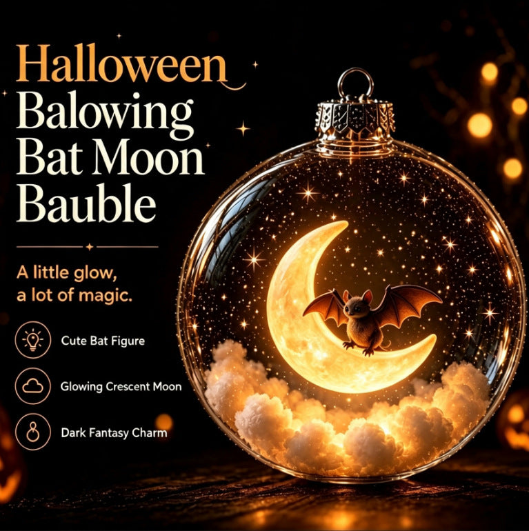 🎃 Limited Halloween Collection-Glowing Halloween Ornament Collection – Cat, Witch, Pumpkin & Ghost Baubles