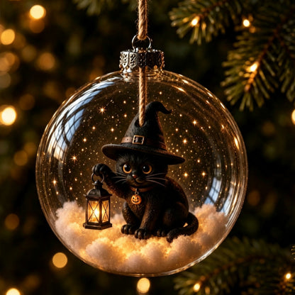 🎃 Limited Halloween Collection-Glowing Halloween Ornament Collection – Cat, Witch, Pumpkin & Ghost Baubles