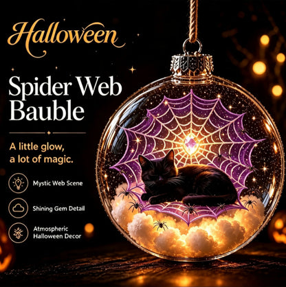 🎃 Limited Halloween Collection-Glowing Halloween Ornament Collection – Cat, Witch, Pumpkin & Ghost Baubles