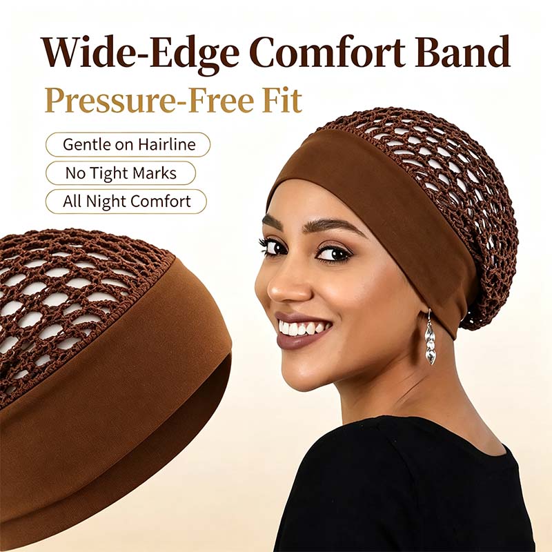 3-Piece Stretchy Wide-Edge Sleeping Cap Set, Soft Protection Bonnet for Nighttime Hair Care & Beauty💤