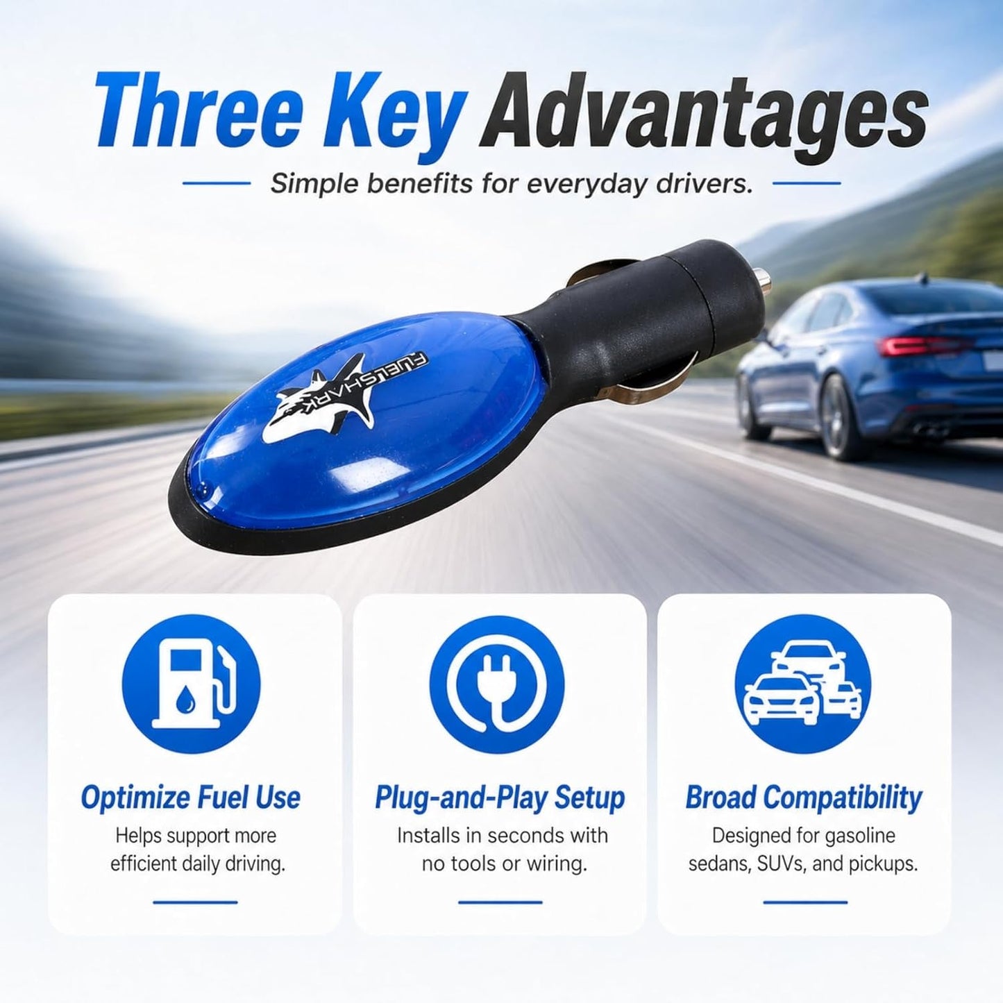 🚗 2026 New Upgrade FuelShark Device – Automotive Gas Saver for Cars & Trucks, Spill Saver