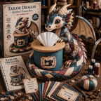 🐉✨ Dragon Keepers Collection – Quilted DIY Tissue Box Sewing Kit