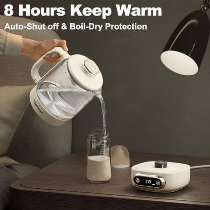 Multifunctional Electric Kettle, 11 Temperature Control And 4 Presets Glass Kettle with Removable Infuser, 27.05oz Electric Kettle for Coffee, Formula, Tea Maker with 8H Keep Warm, Boil-Dry Protection