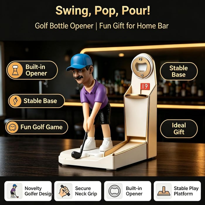 Golf Club Bottle Opener – Unique Beer Opener for Golf Lovers