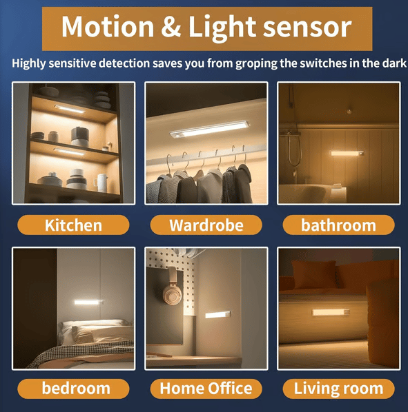 Punch-free Smart Sensor Magnetic Rechargeable LED Lights