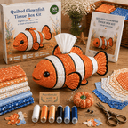 🧵 Quilted sea Animal Tissue Box DIY Kit💖