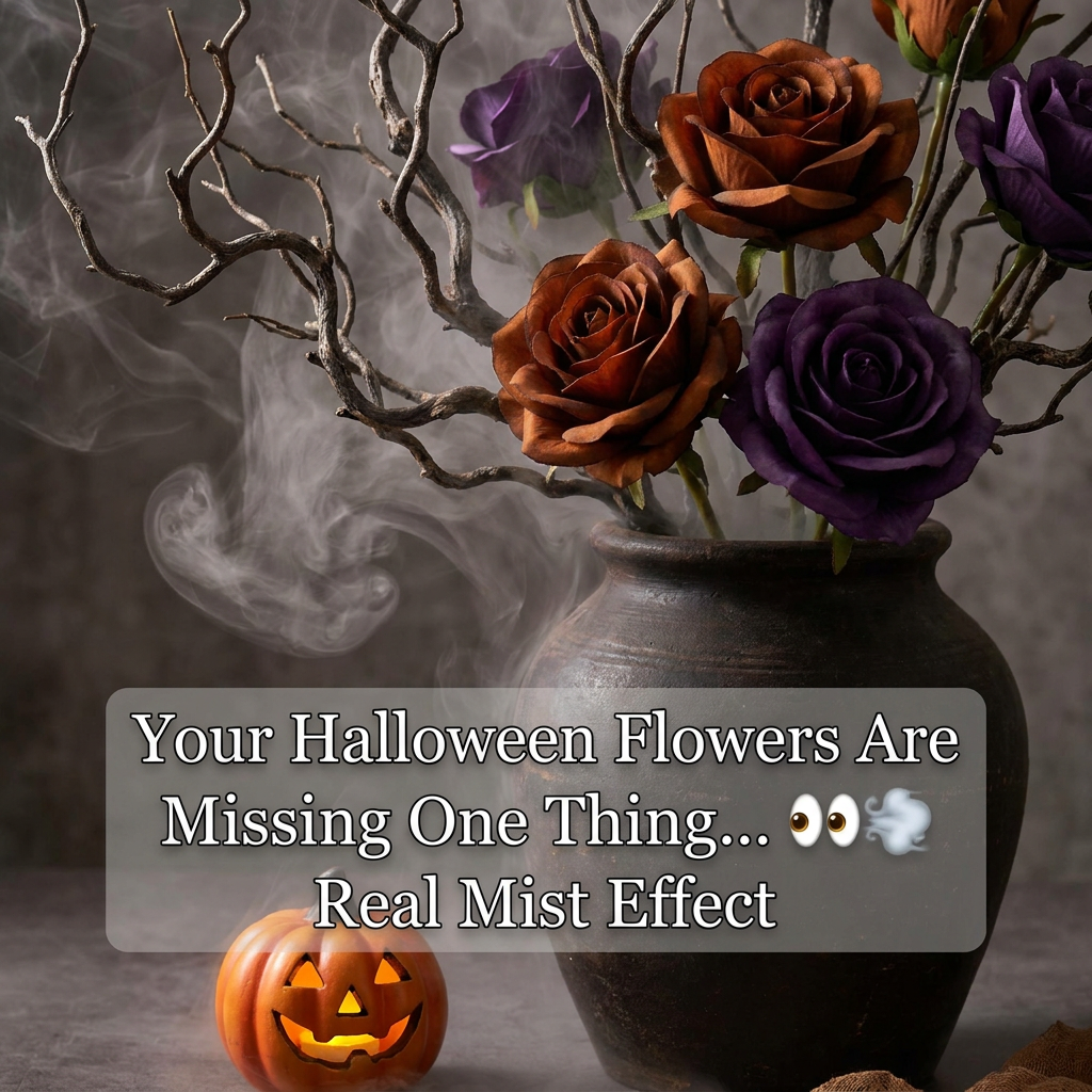 🎃 DIY Halloween Spooky Fog Flower Arrangement Kit