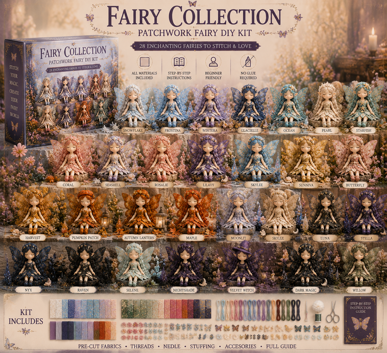 Fairy Patchwork DIY Collection ⚡only today Buy 2 Free 1！