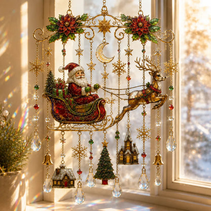 49% OFF – 🎄Handmade Christmas Stained Glass Window Hanging✨