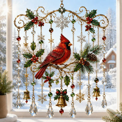 49% OFF – 🎄Handmade Christmas Stained Glass Window Hanging✨