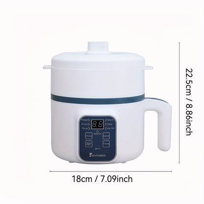 57.48oz Multifunctional Intelligent Electric Pot, Convenient Steaming And Cooking Integrated Pot, Overheating And Drying Protection, 6 Cooking Modes, Mini Steamer, Double-layer Non Stick Pot, Suitable For 1-2 People, Rice, Soup, Pasta, Steak, Etc