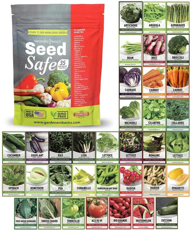 Ultimate Survival Seed Kit – 140 Heirloom Vegetable, Herb & Flower Seeds
