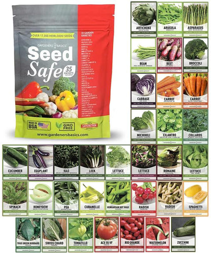 Ultimate Survival Seed Kit – 140 Heirloom Vegetable, Herb & Flower Seeds