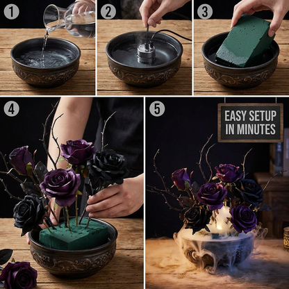 🎃 DIY Halloween Spooky Fog Flower Arrangement Kit