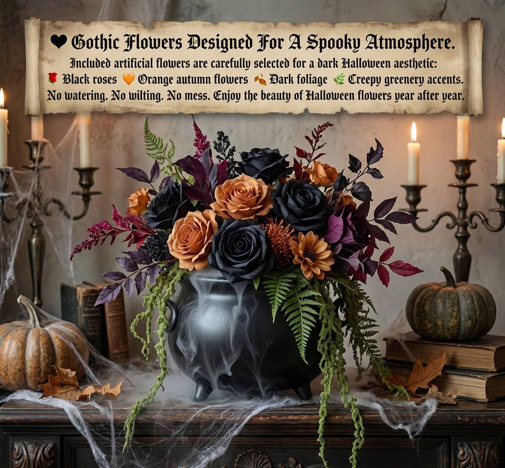 🎃 DIY Halloween Spooky Fog Flower Arrangement Kit