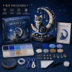 🌙 Moon Cat Luna Guardian DIY Bead Kit | Celestial Moon & Stars Series