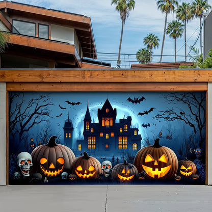 Halloween Garage Door Banner Decoration The Haunted Pumpkin House