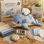 🧵 Quilted sea Animal Tissue Box DIY Kit💖
