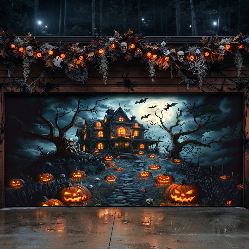 Halloween Garage Door Banner Decoration A deadly Night