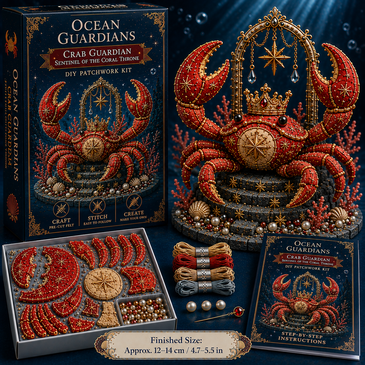 🔥LAST 4 HOURS，BUY 2 GET 1 FREE — Each discount is $8.5🎁 Ocean Guardians DIY Patchwork Kit Collection🌊