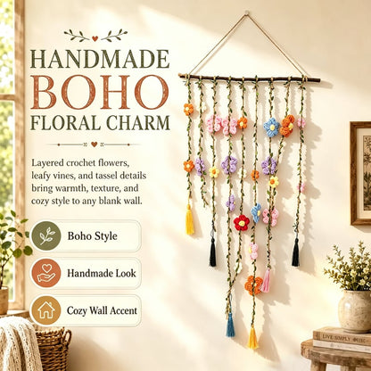 🌸Crochet Flower Wall Hanging Decor