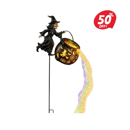 🎃🧙‍♀️Halloween Witch Cauldron Projection Garden Light – 🔥 Buy 2 Free Shipping