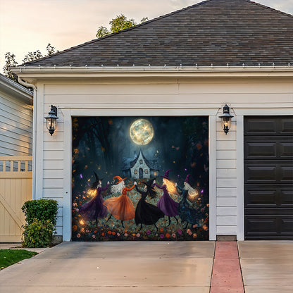 Witch Garage Door Banner Decoration Beautiful Witchy Woman