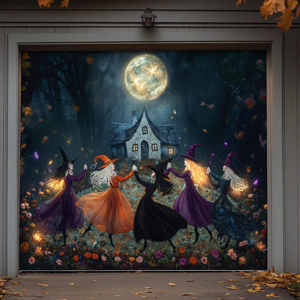 Witch Garage Door Banner Decoration Beautiful Witchy Woman