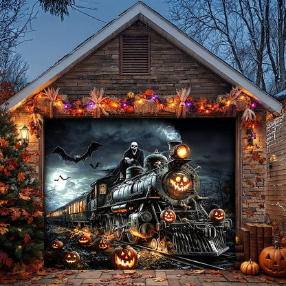 Halloween Garage Door Banner Decoration Halloween Ghost Train
