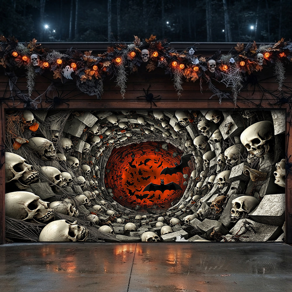 Halloween Garage Door Banner Decoration Tunnel of the Dead